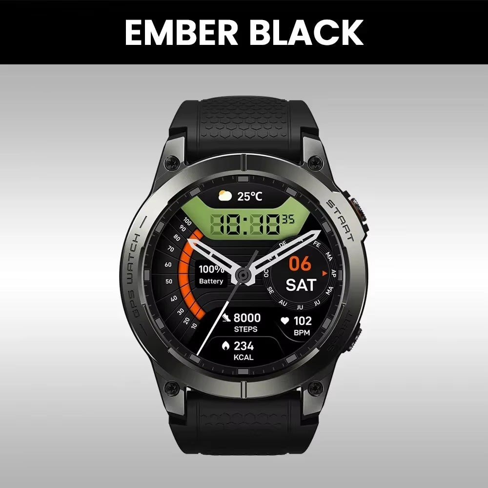 New Stratos 3 PRO GPS Smart Watch 1.43” HD AMOLED Display Built-In GPS Bluetooth Phone Calls Sports Smartwatch for Men