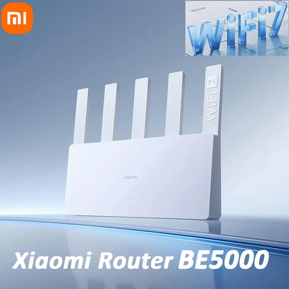 XIAOMI Router BE5000 Wifi 7 5011Mbps 2.4G/2.5Ghz Network Port 512MB Memory Dual Broadband Access Network Security Protection CN