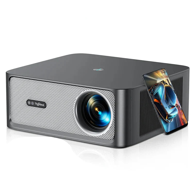 NNEOBA Portable 4K HD Android Projector Black