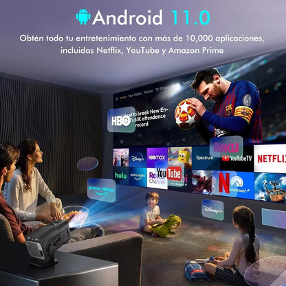 NNEOBA 4K-Supported Portable Projector Black