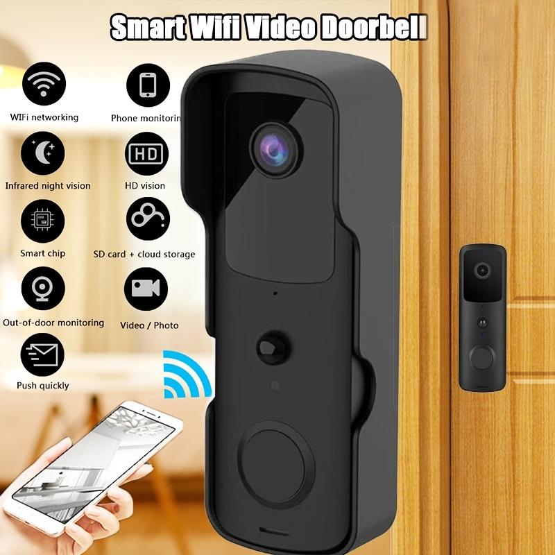 NNEDSZ Wireless Smart Doorbell With Two-Way Intercom & Night Vision - Battery Powered