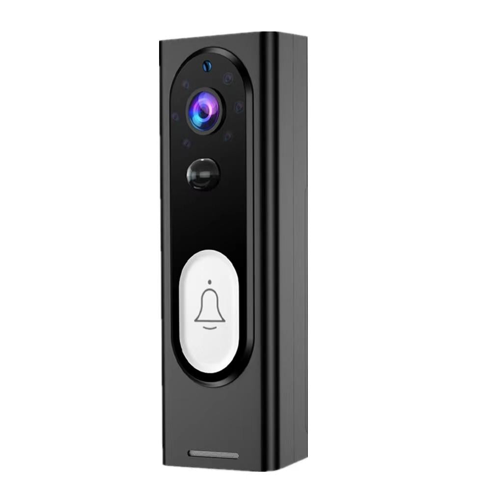 NNEDSZ Smart Wireless Video Doorbell With Night Vision & Motion Detection - Black