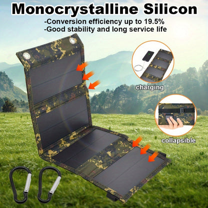 NNETM Portable Foldable Camouflage Solar Panel Charger
