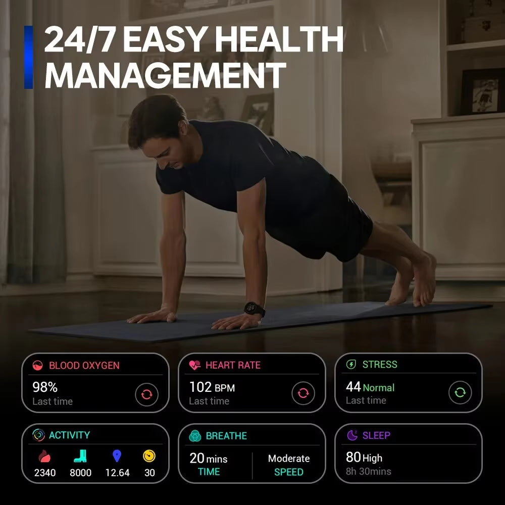 New  Stratos 3 PRO GPS Smart Watch 1.43” HD AMOLED Display Built-In GPS Bluetooth Phone Calls Sports Smartwatch for Men