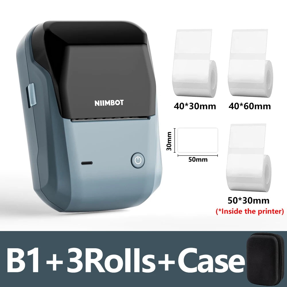 B1 Portable Thermal Printer Bluetooth Mini Label Printer Adhesive Paper Maker Sticker Printer 2 Inch Labeling Machine